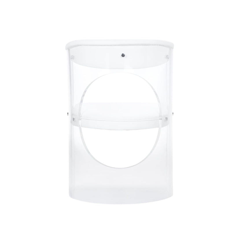 Wildwood Baran White Barrel Back Chair
