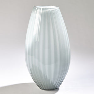 Global Views Cased Glass Stripe Vase - Blue