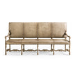 Jonathan Charles Sagehill Leather Banquette Bench
