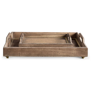 Jonathan Charles Palm Court Square Tray Set of 2