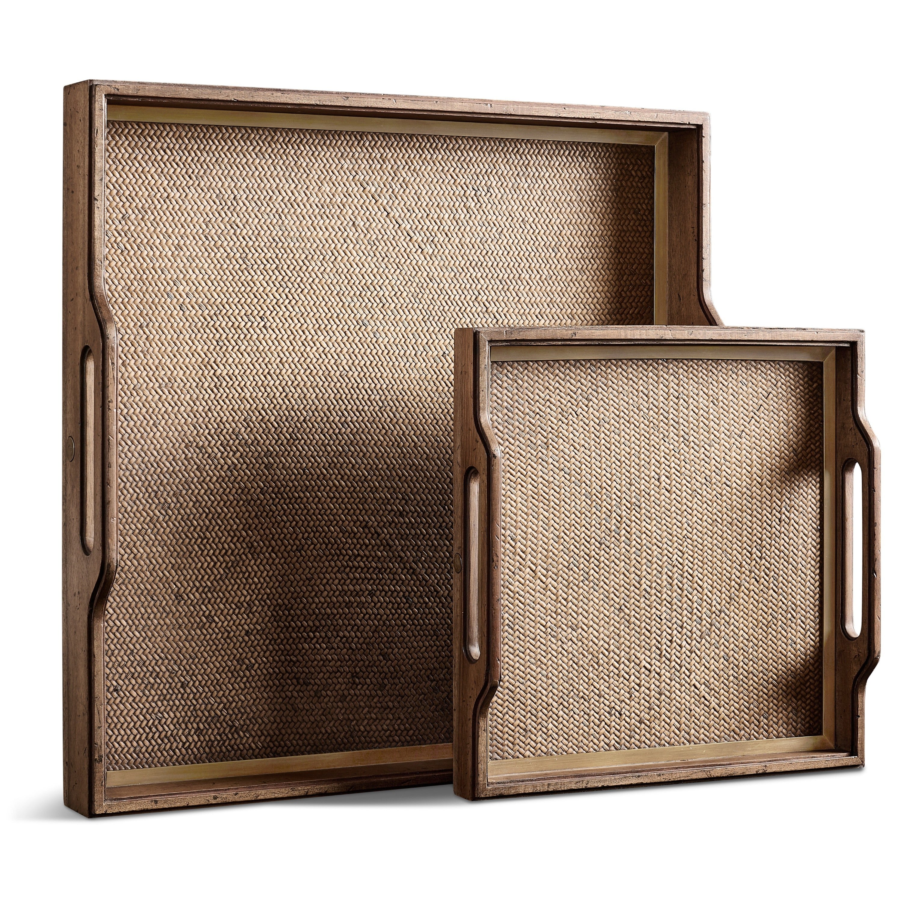 Jonathan Charles Palm Court Square Tray Set of 2