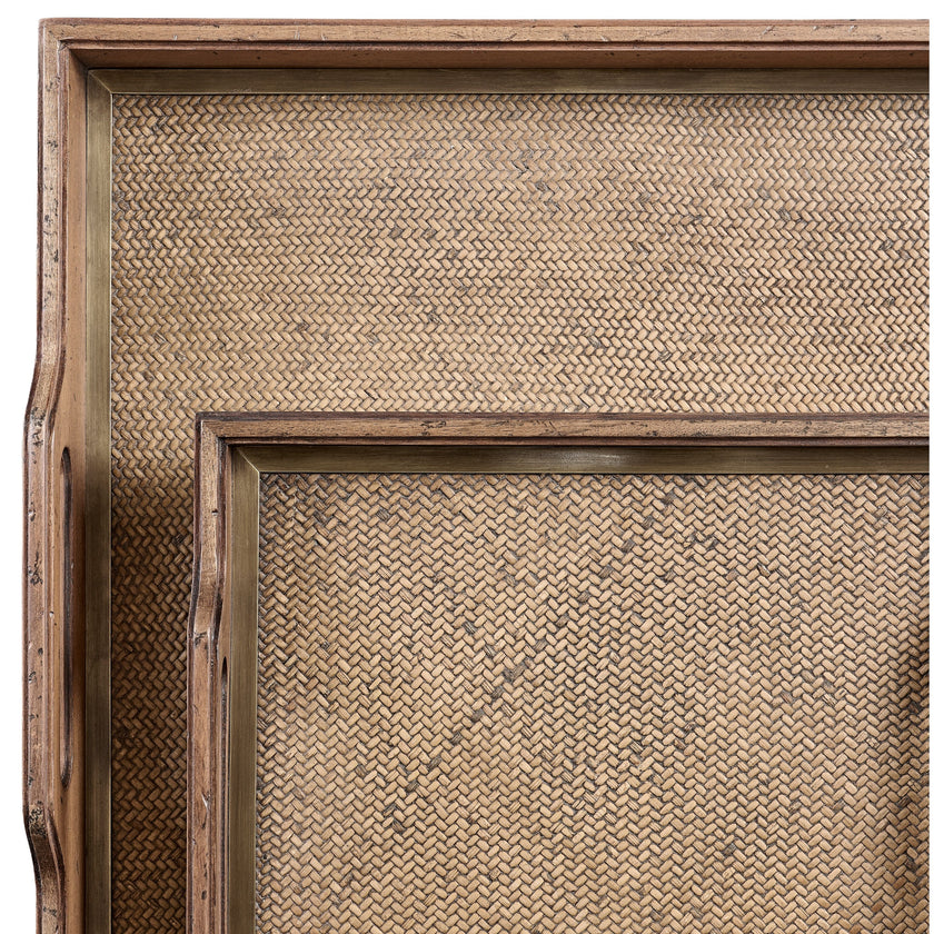 Jonathan Charles Palm Court Square Tray Set of 2