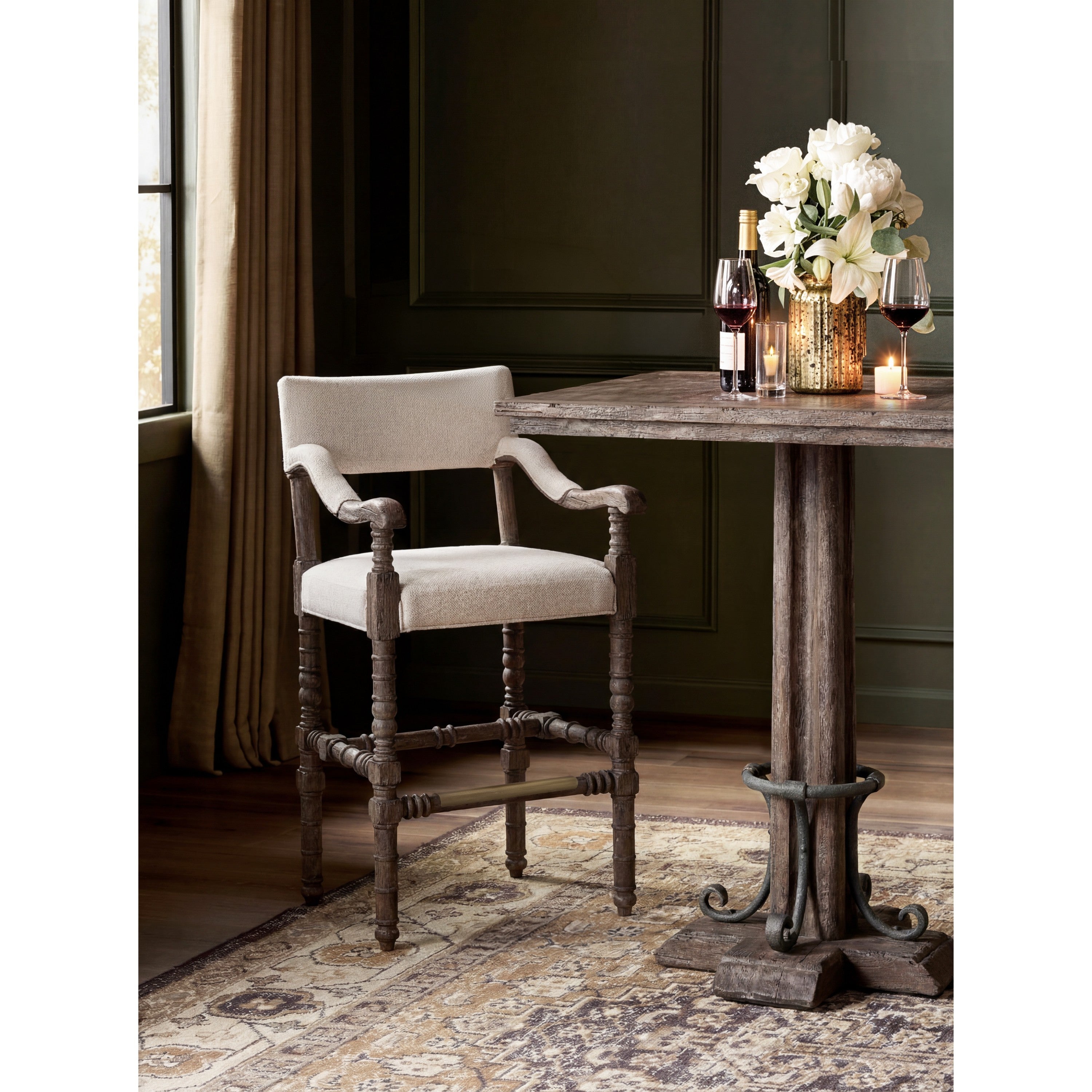 Jonathan Charles Caldera Oscura Square Bar Table