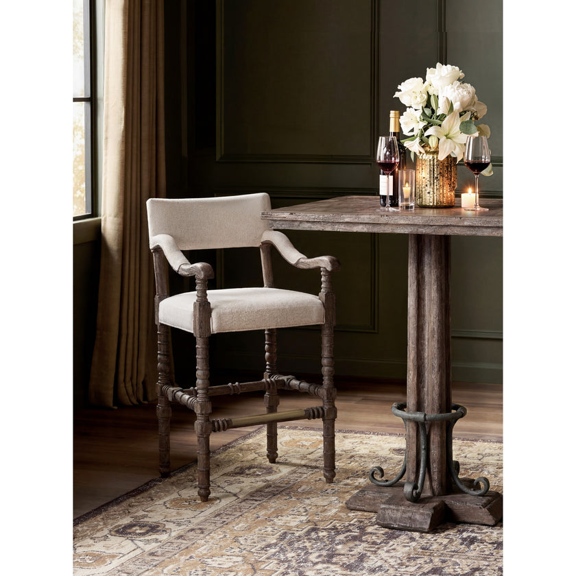 Jonathan Charles Caldera Oscura Dark Arm Chair Bar Stool