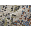 Feizy Sonora 39NVF Modern Abstract Rug in Ivory/Green/Blue