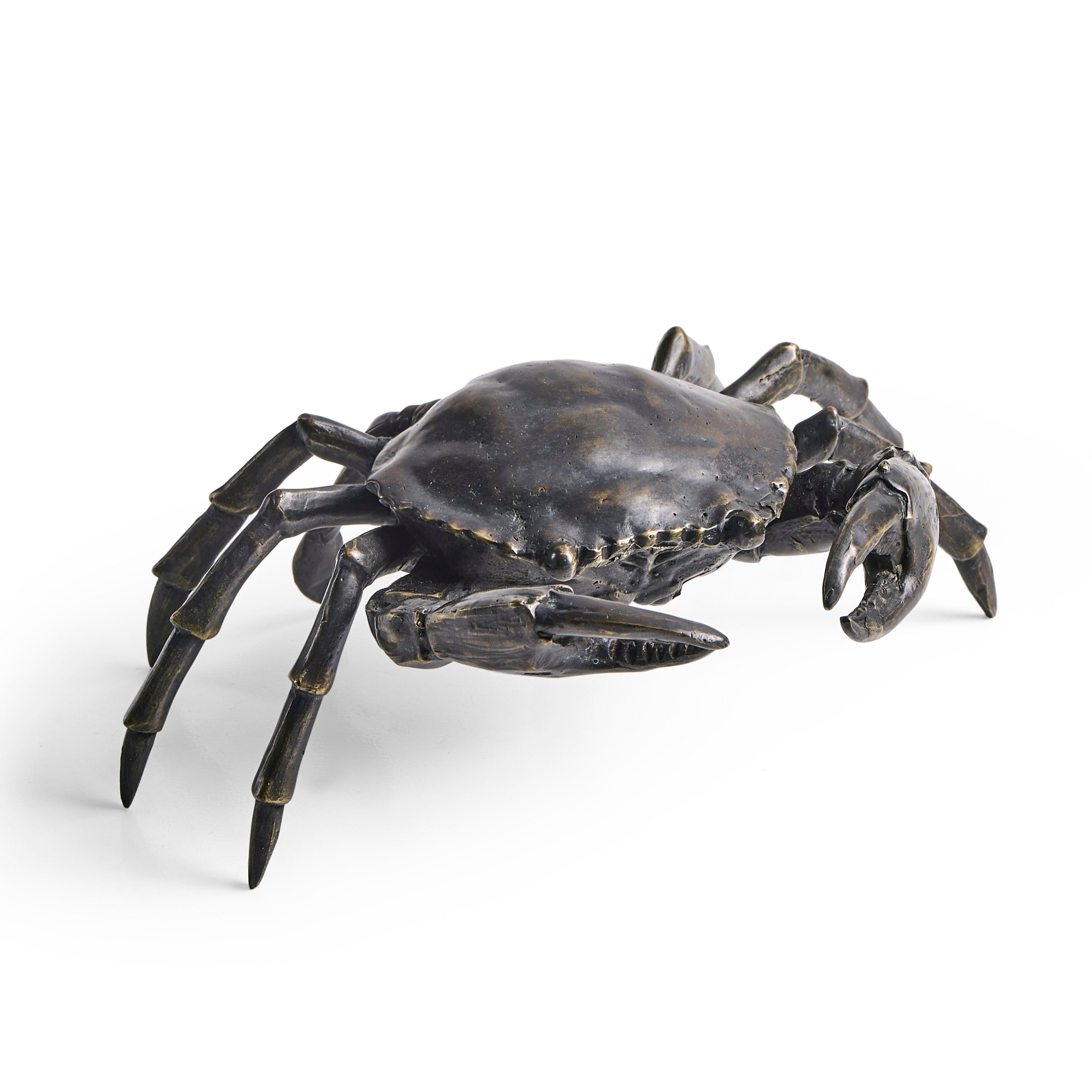 Jonathan Charles Dark Bronze Crab Statue