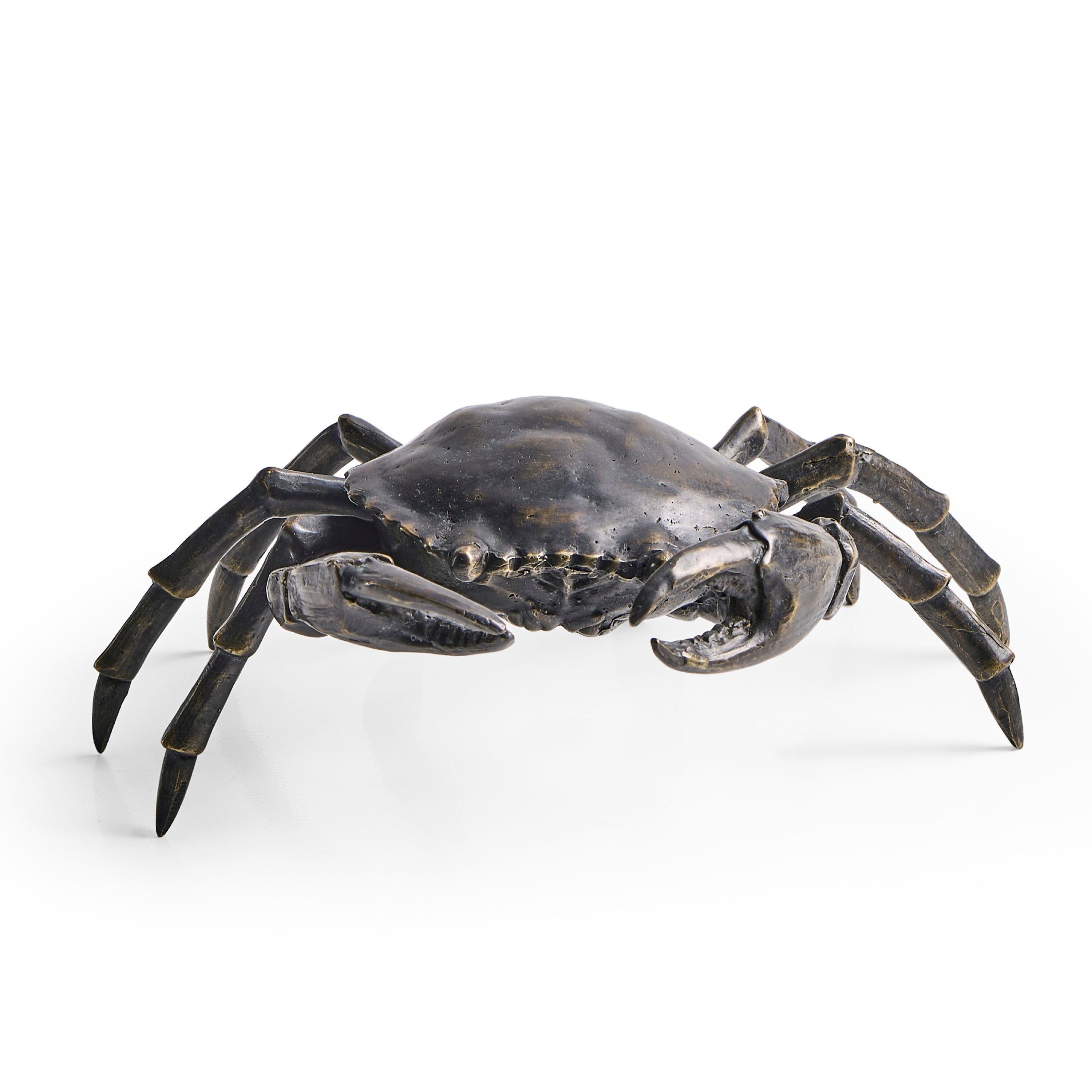 Jonathan Charles Dark Bronze Crab Statue