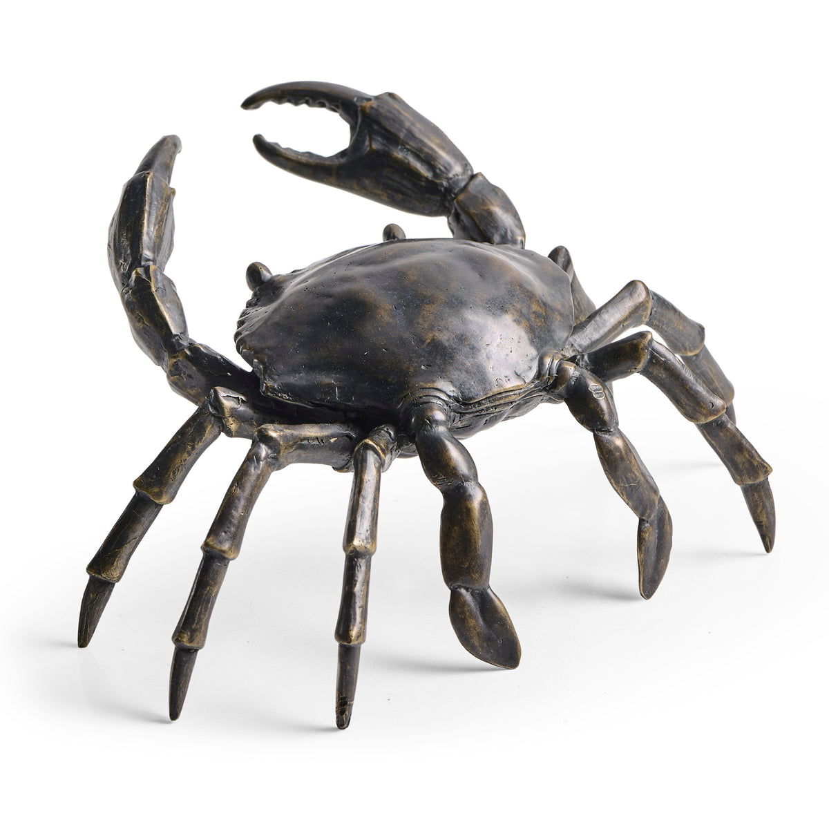 Jonathan Charles Dark Bronze Crab Statue