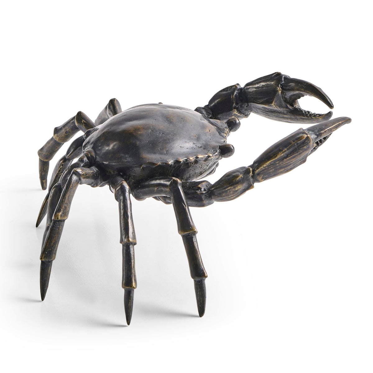 Jonathan Charles Dark Bronze Crab Statue