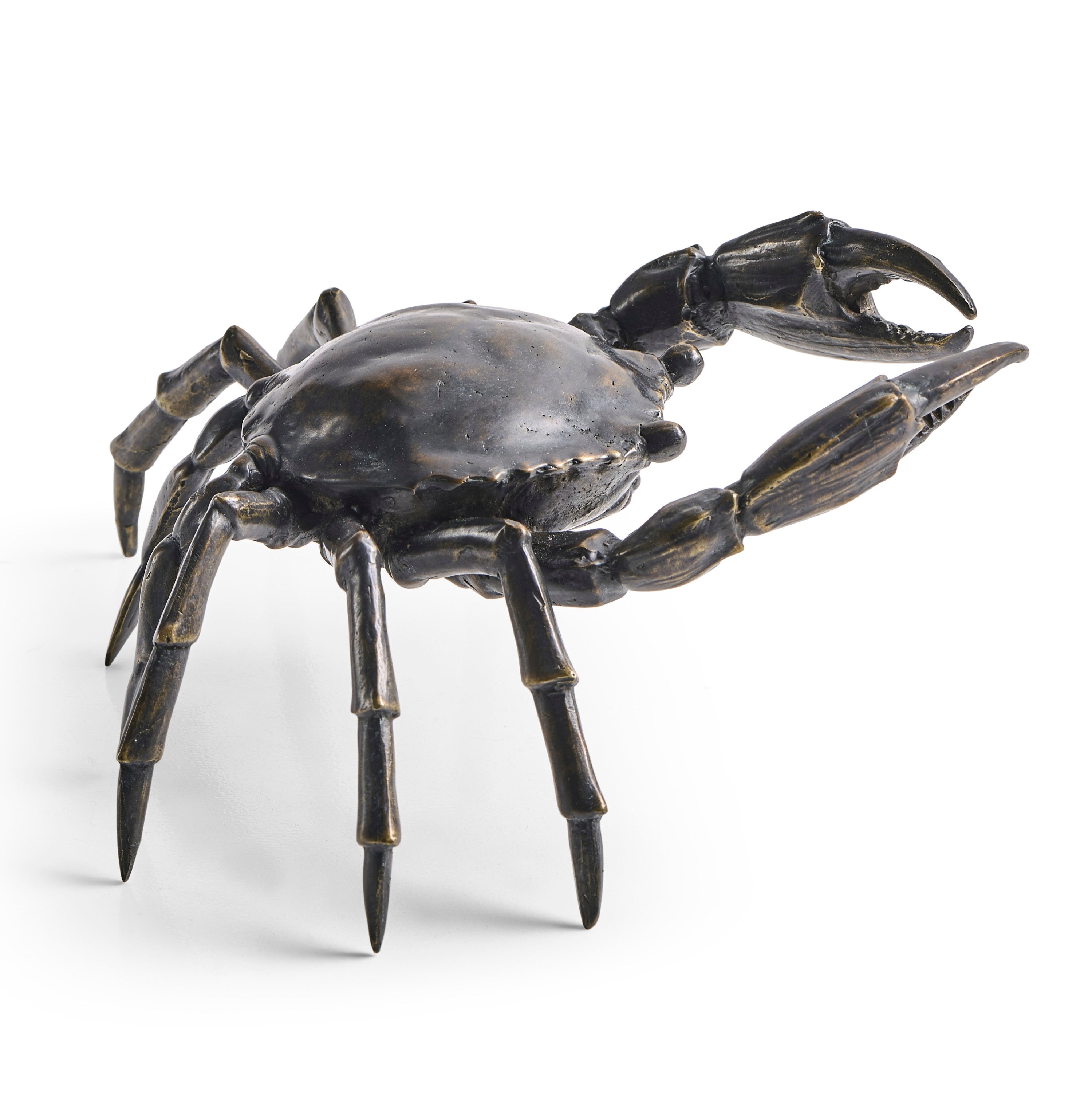 Jonathan Charles Dark Bronze Crab Statue