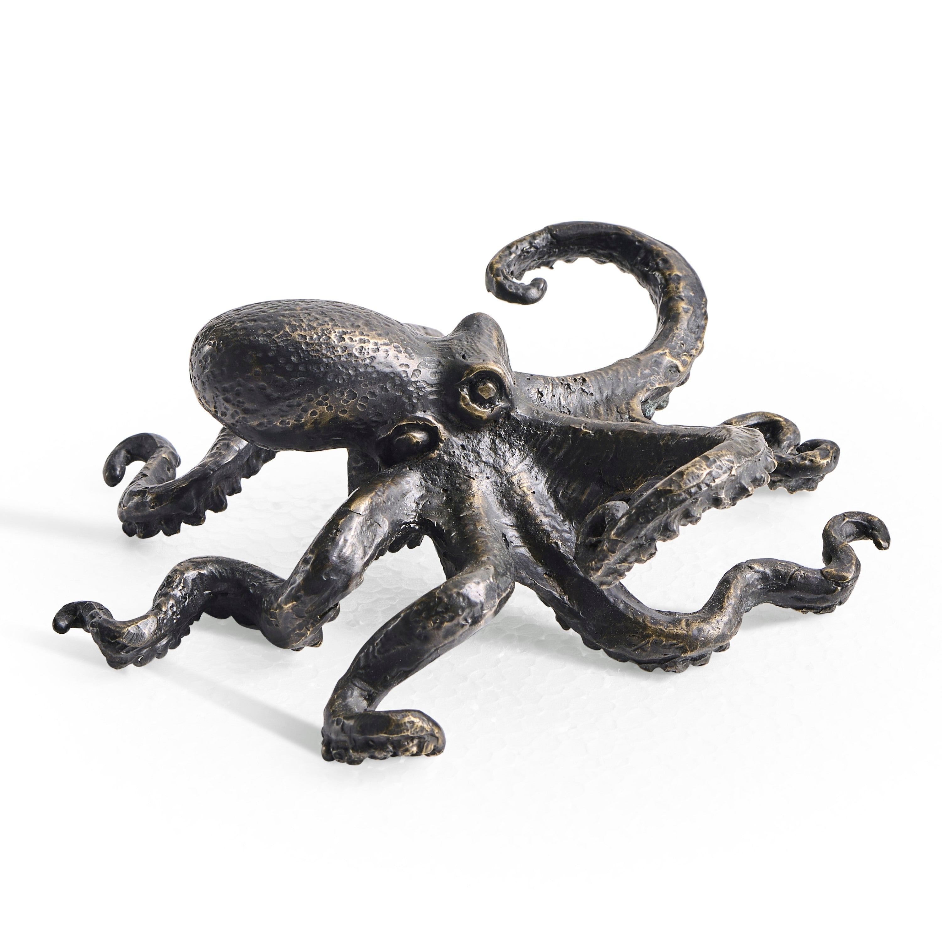 Jonathan Charles Antique Dark Bronze Octopus Statue