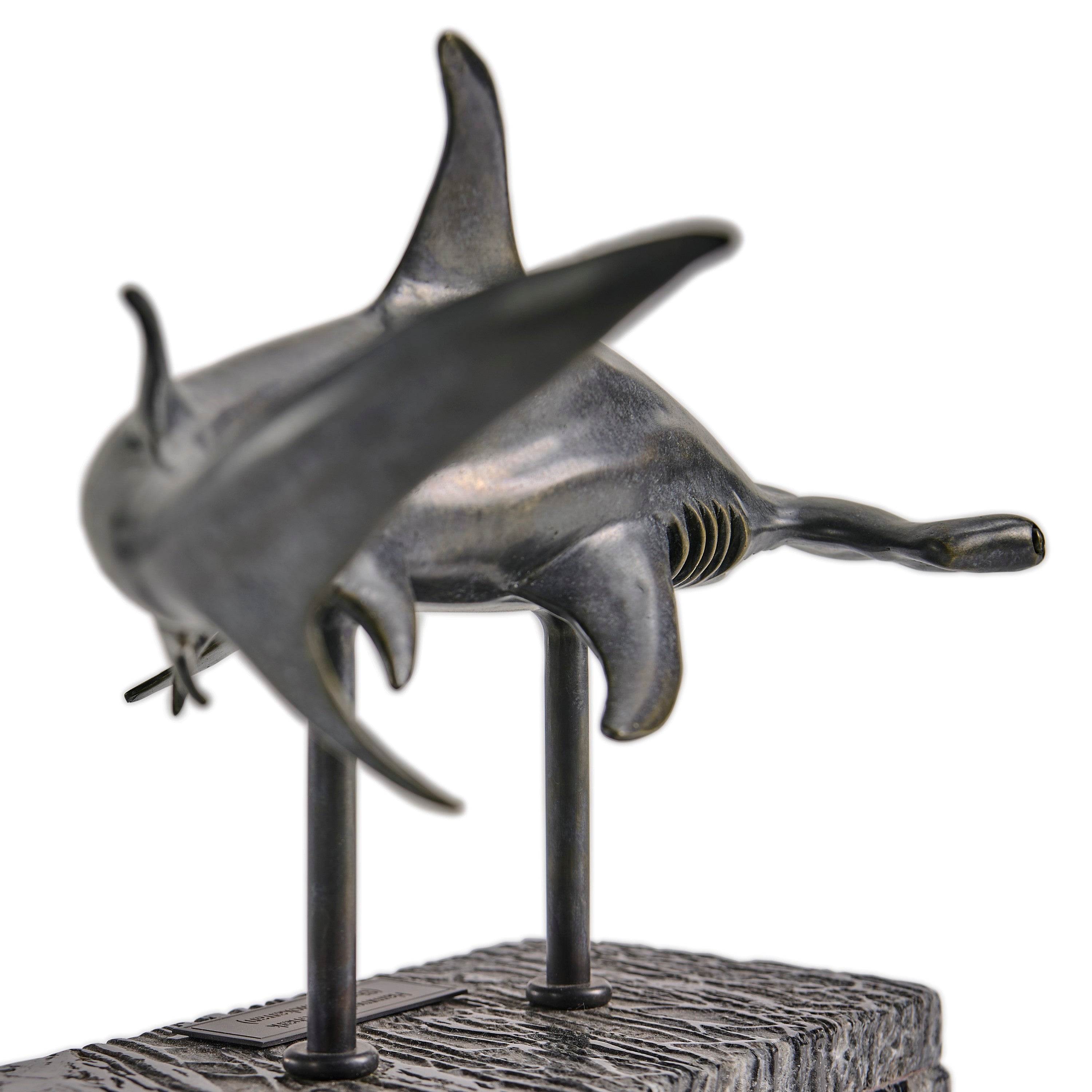 Jonathan Charles Hammerhead Shark C Shape Bronze Statue