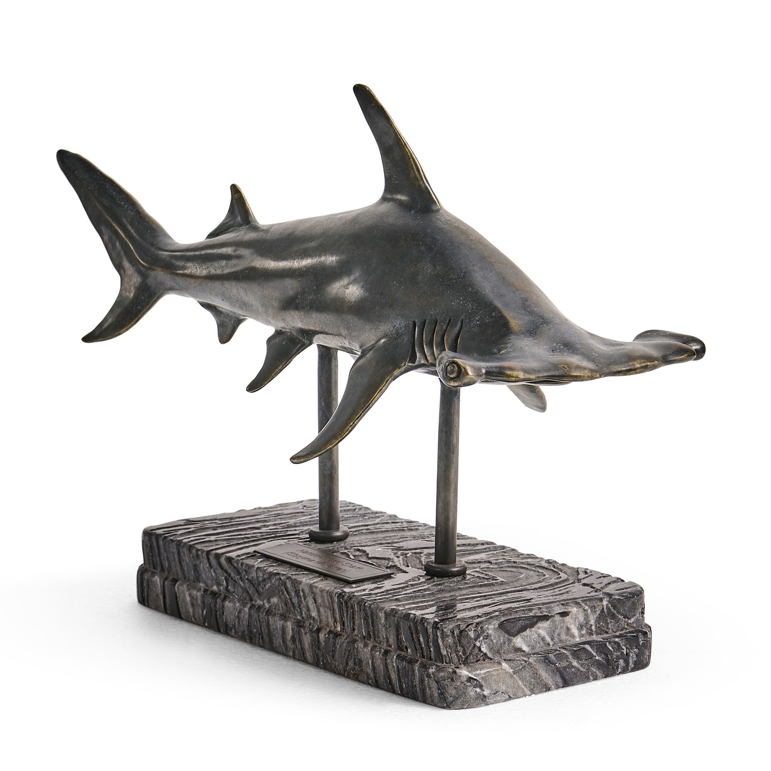 Jonathan Charles Hammerhead Shark Bronze Statue