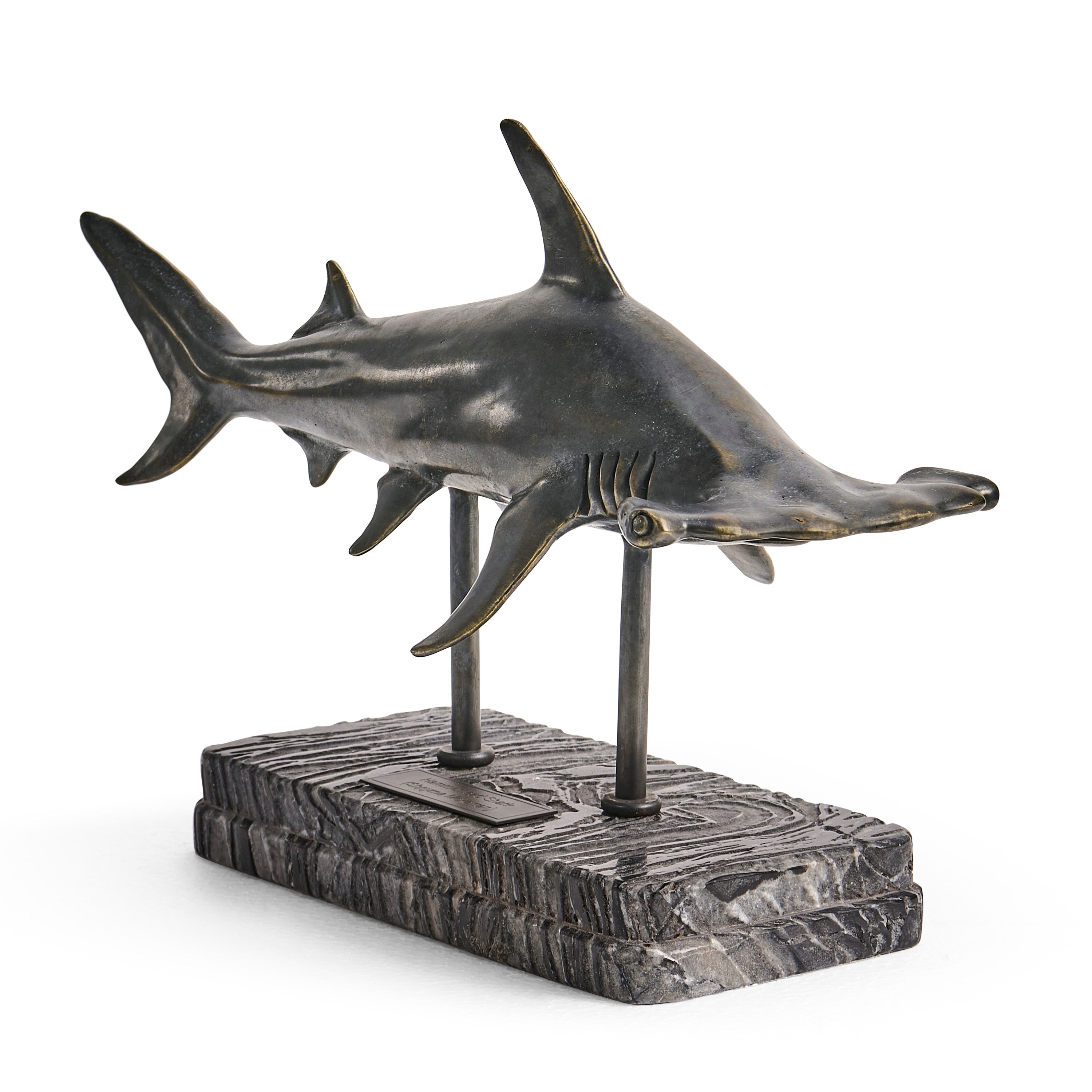 Jonathan Charles Hammerhead Shark Bronze Statue