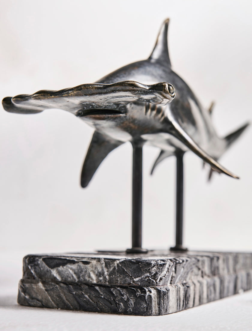 Jonathan Charles Hammerhead Shark Bronze Statue