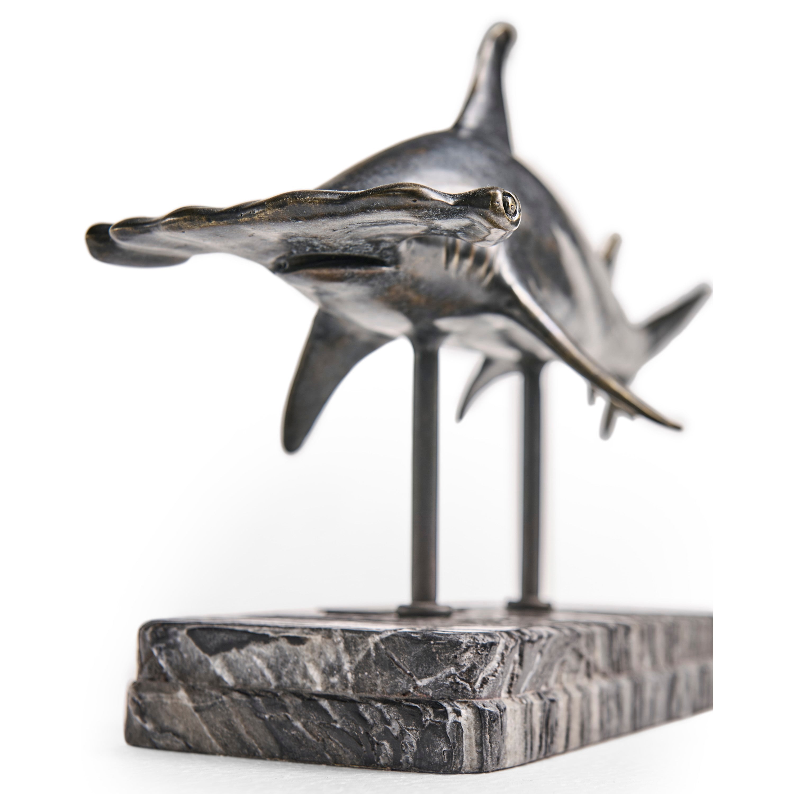 Jonathan Charles Hammerhead Shark Bronze Statue