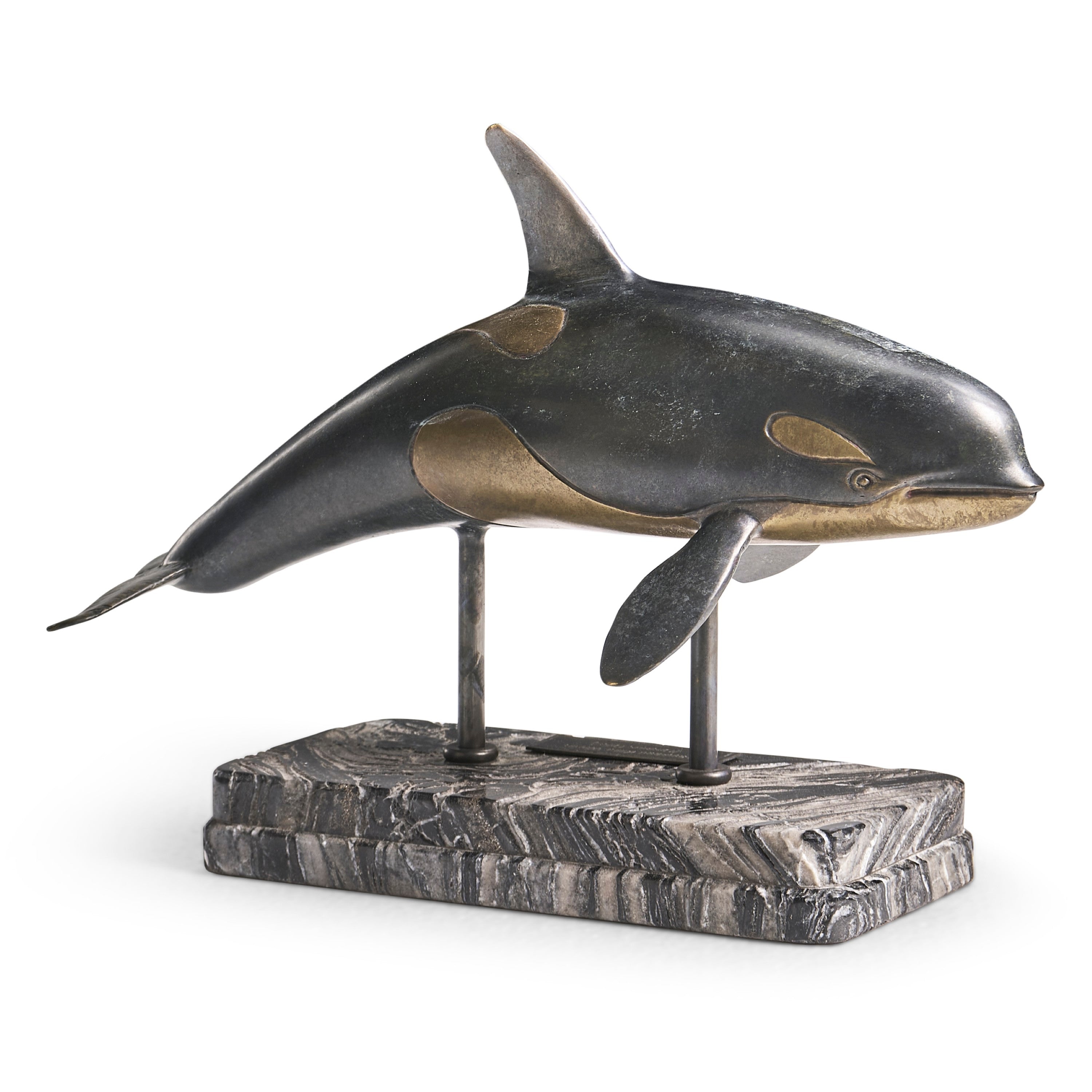 Jonathan Charles Killer Whale Bronze Statue