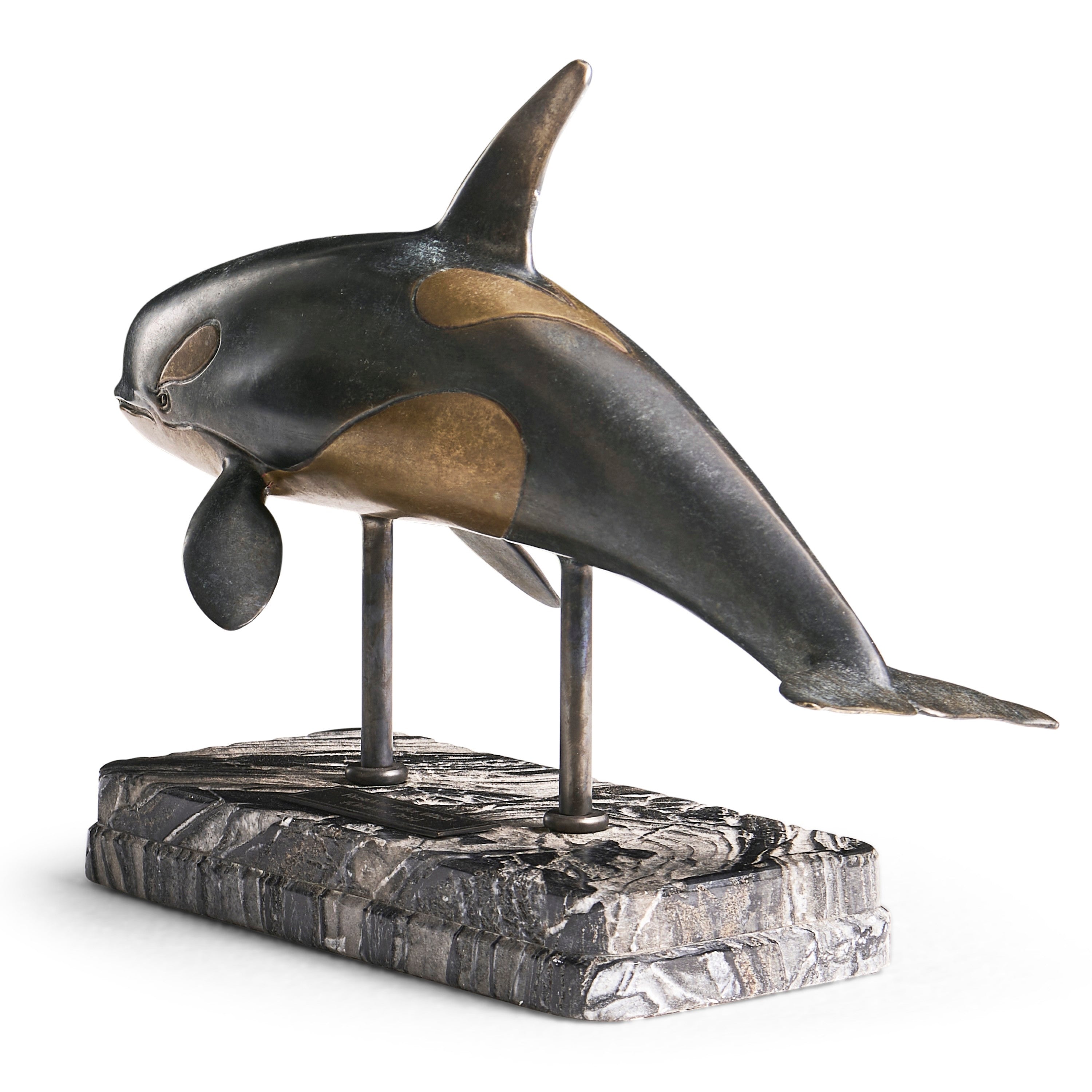Jonathan Charles Killer Whale Bronze Statue