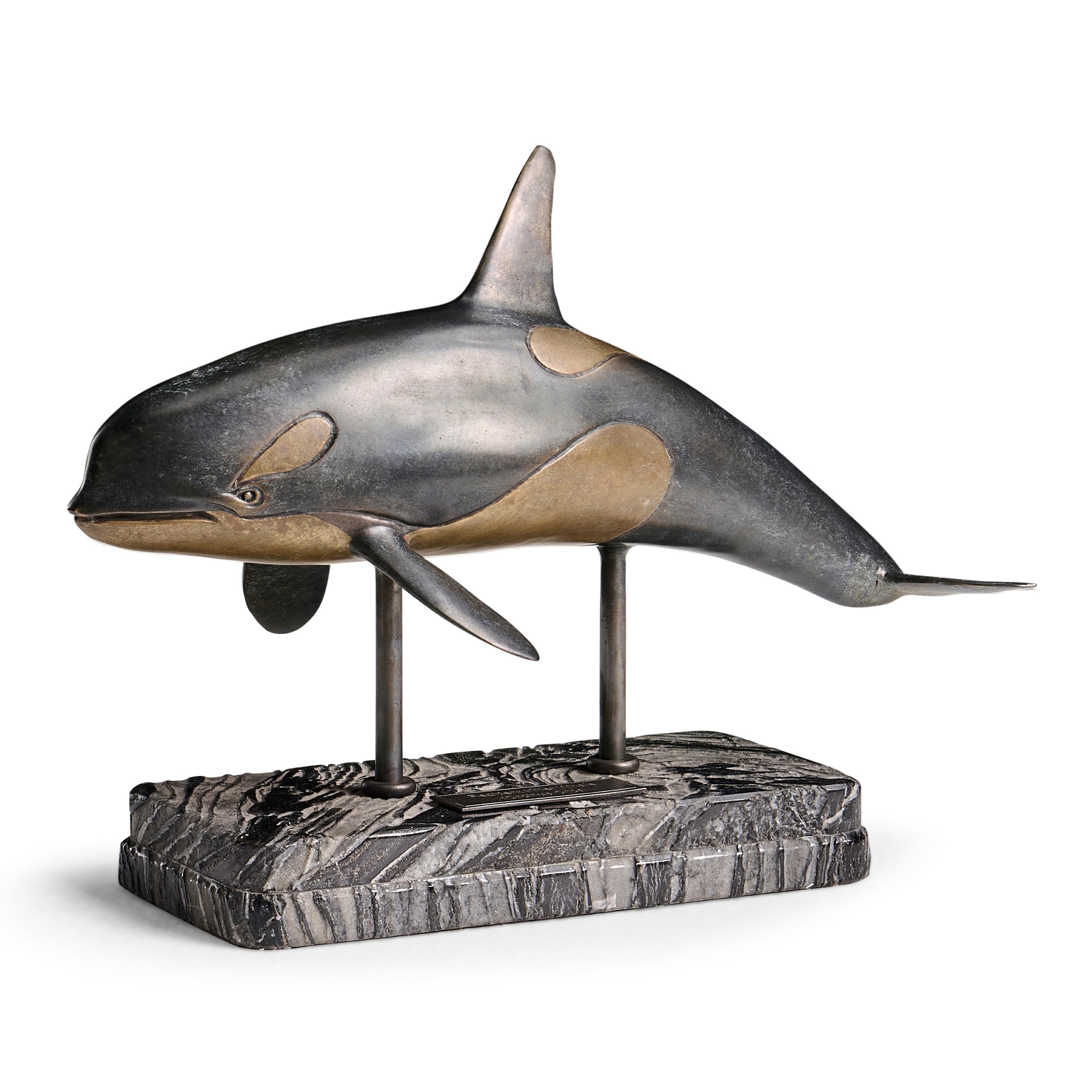 Jonathan Charles Killer Whale Bronze Statue