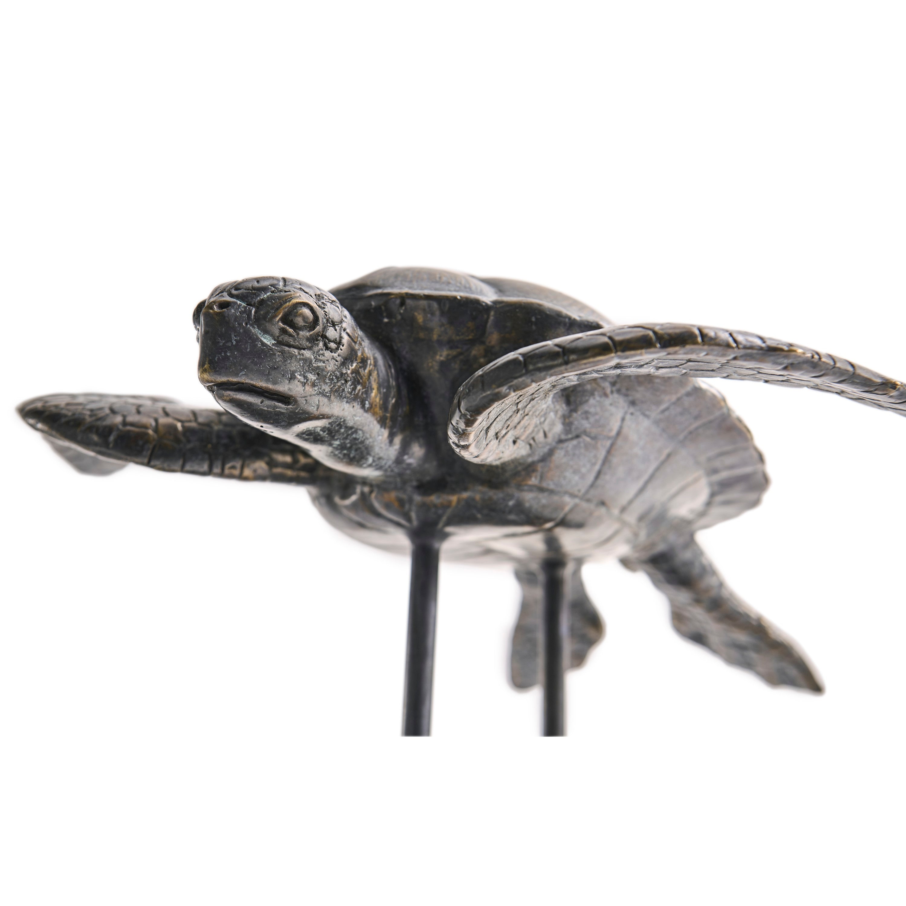 Jonathan Charles Sea Tortoise Bronze Statue