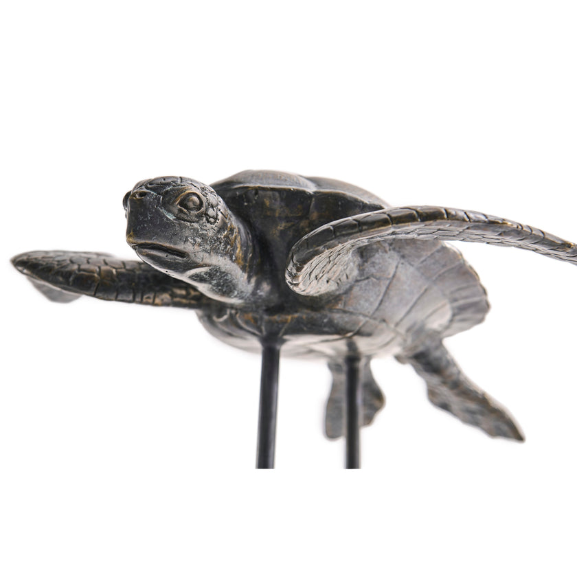 Jonathan Charles Sea Tortoise Bronze Statue