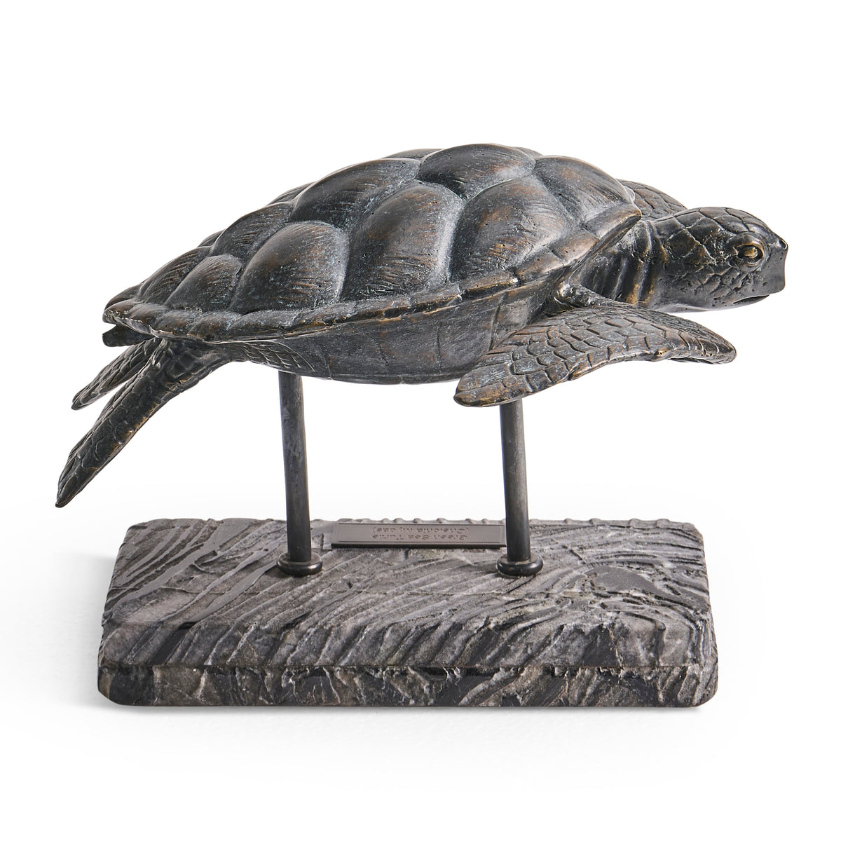 Jonathan Charles Sea Tortoise Bronze Statue