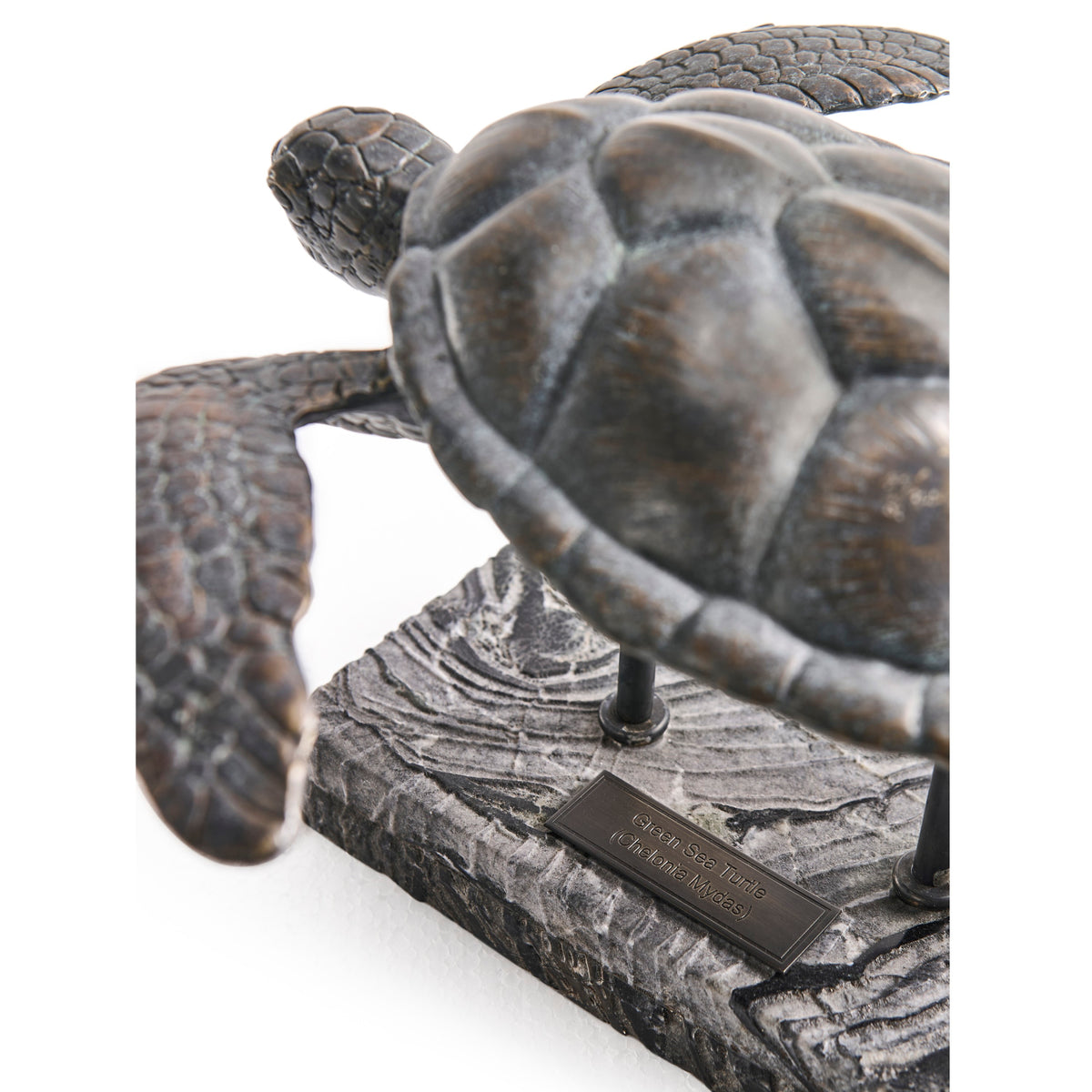 Jonathan Charles Sea Tortoise Bronze Statue