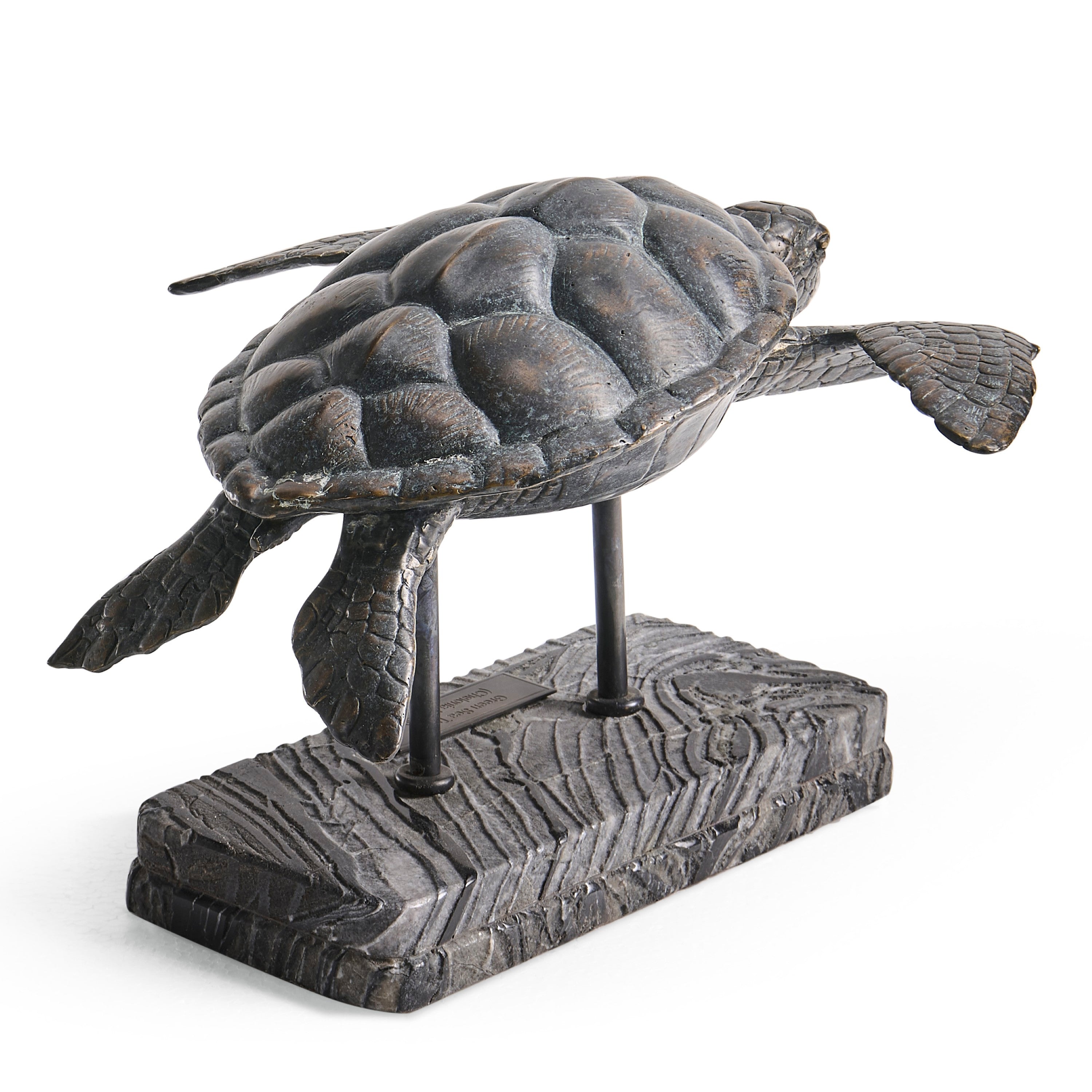 Jonathan Charles Sea Tortoise Bronze Statue