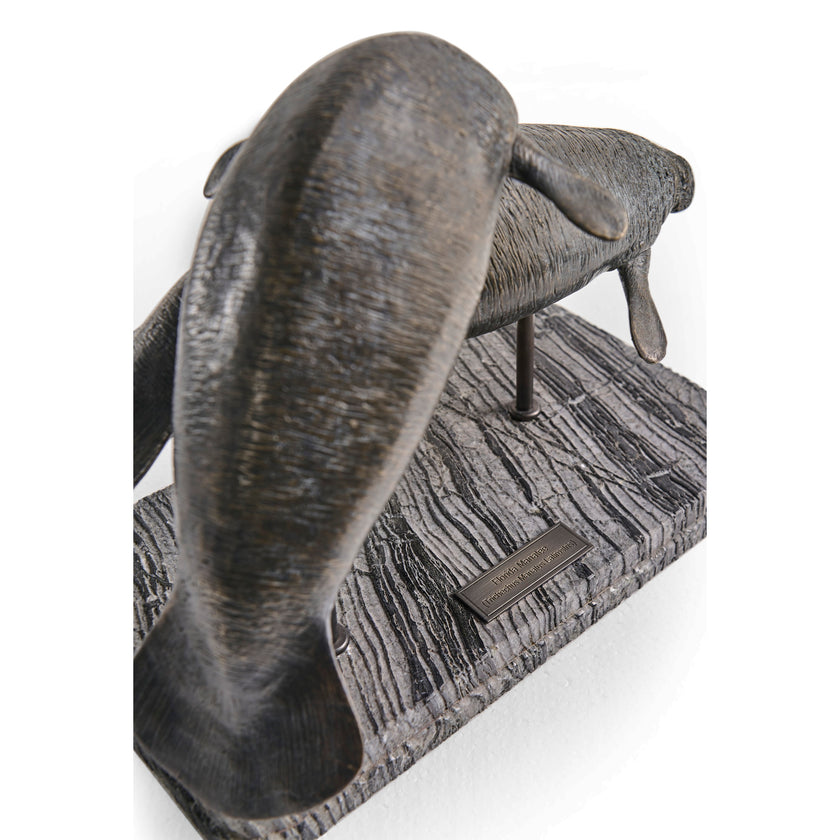 Jonathan Charles Raised Manatee Bronze Statue
