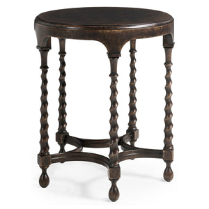 Jonathan Charles Orsman Ebonized Round Side Table