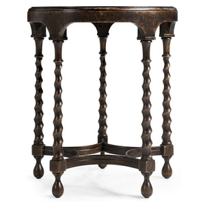 Jonathan Charles Orsman Ebonized Round Side Table