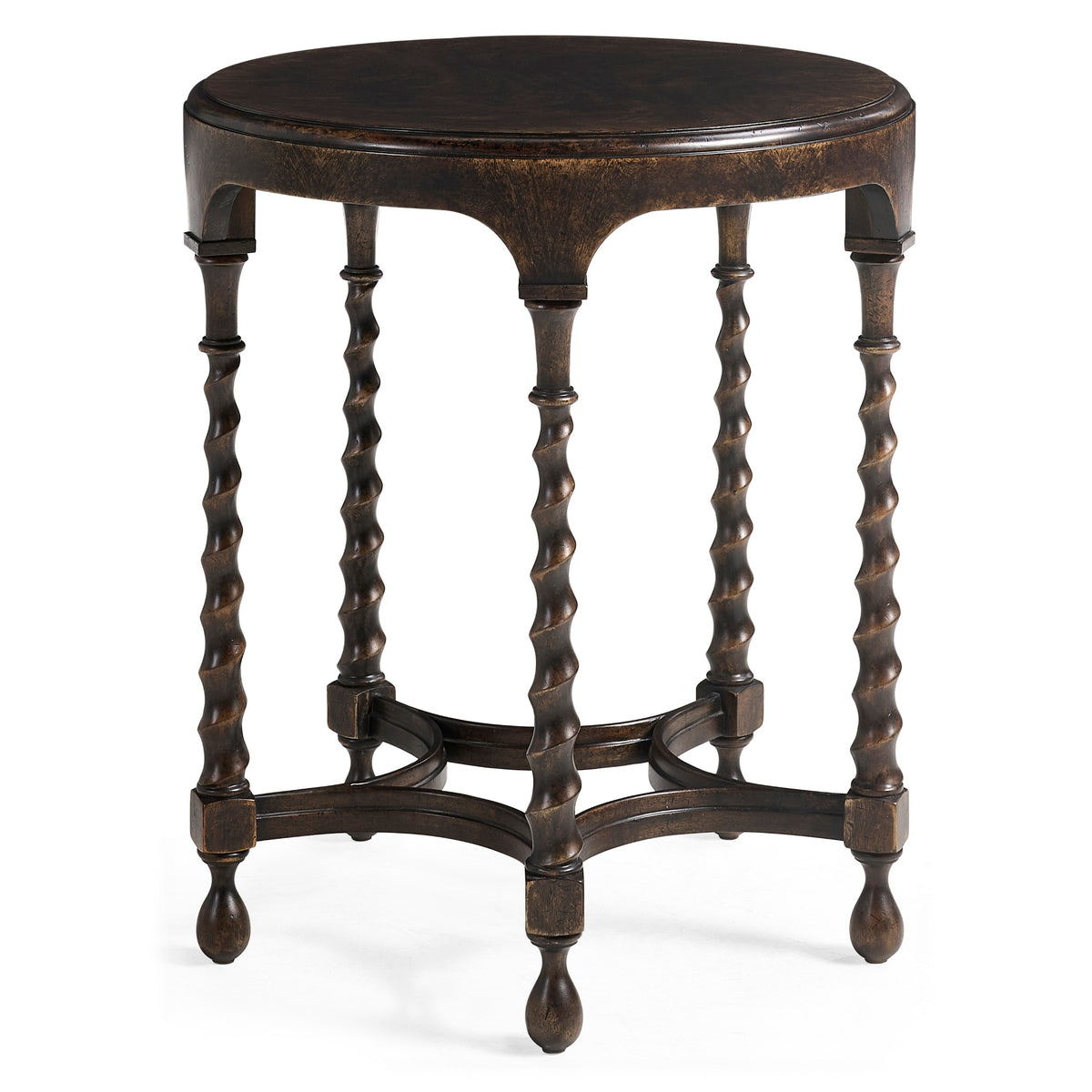 Jonathan Charles Orsman Ebonized Round Side Table