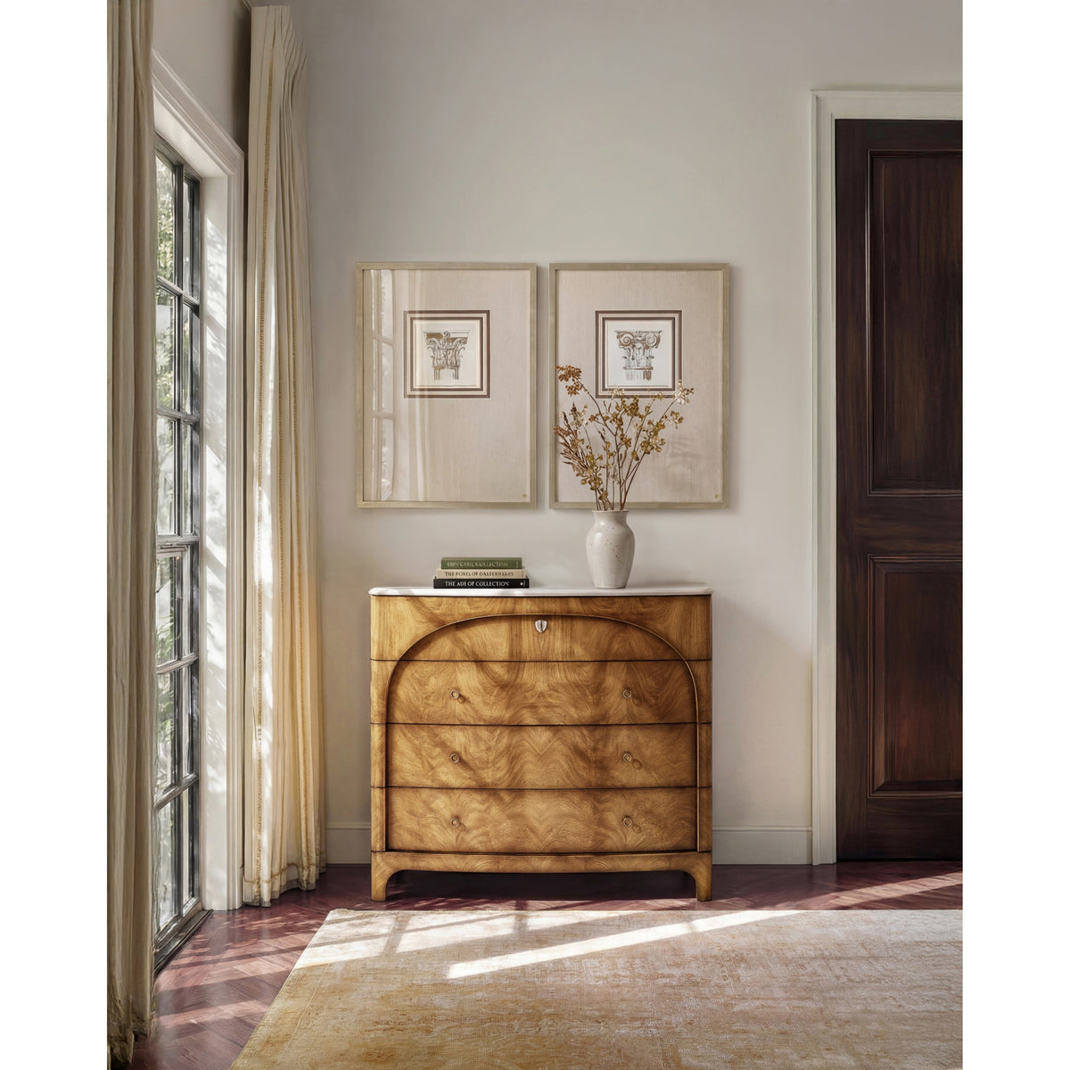 Jonathan Charles Orsman Three Drawer Nightstand