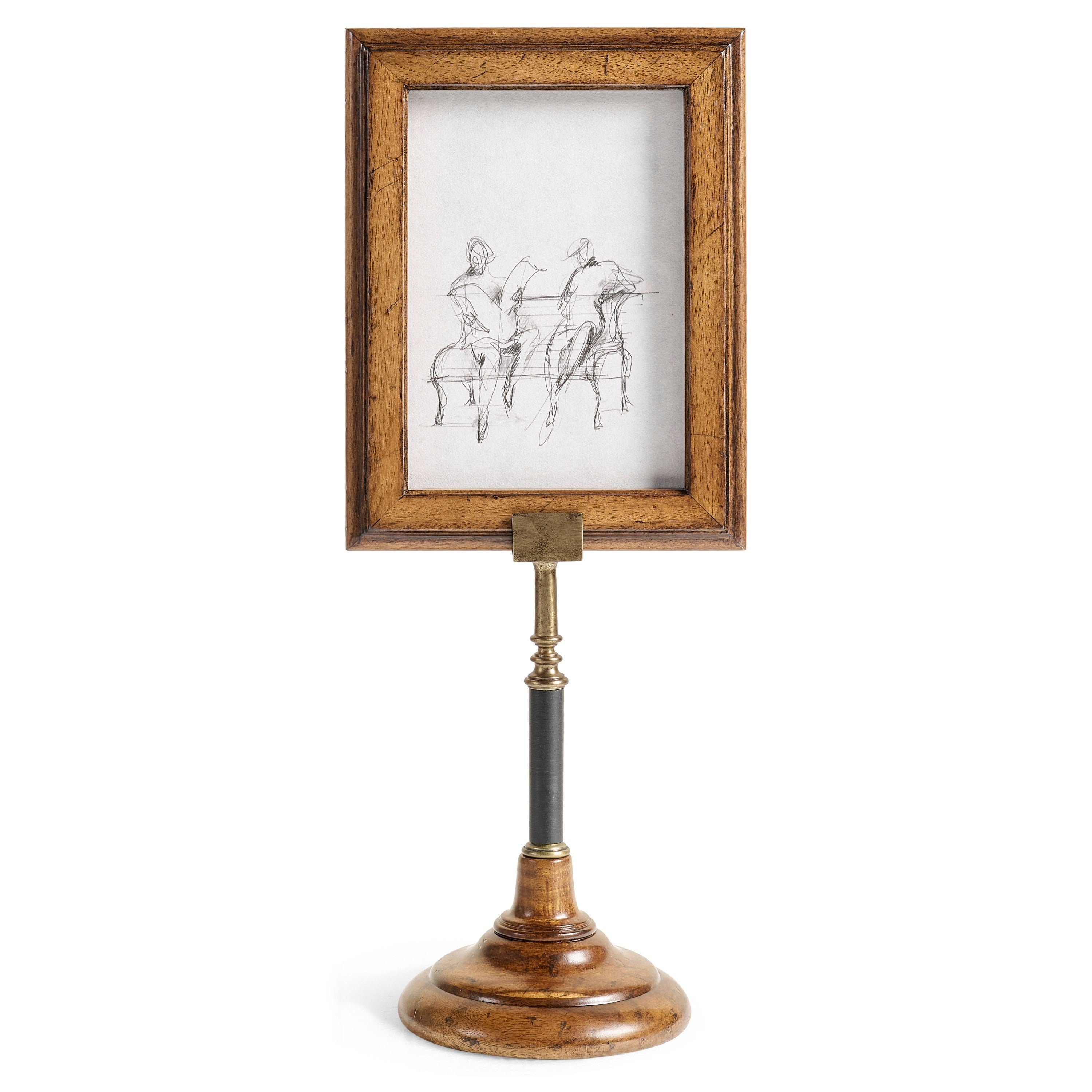 Jonathan Charles Caramel Walnut Picture Frame Stand