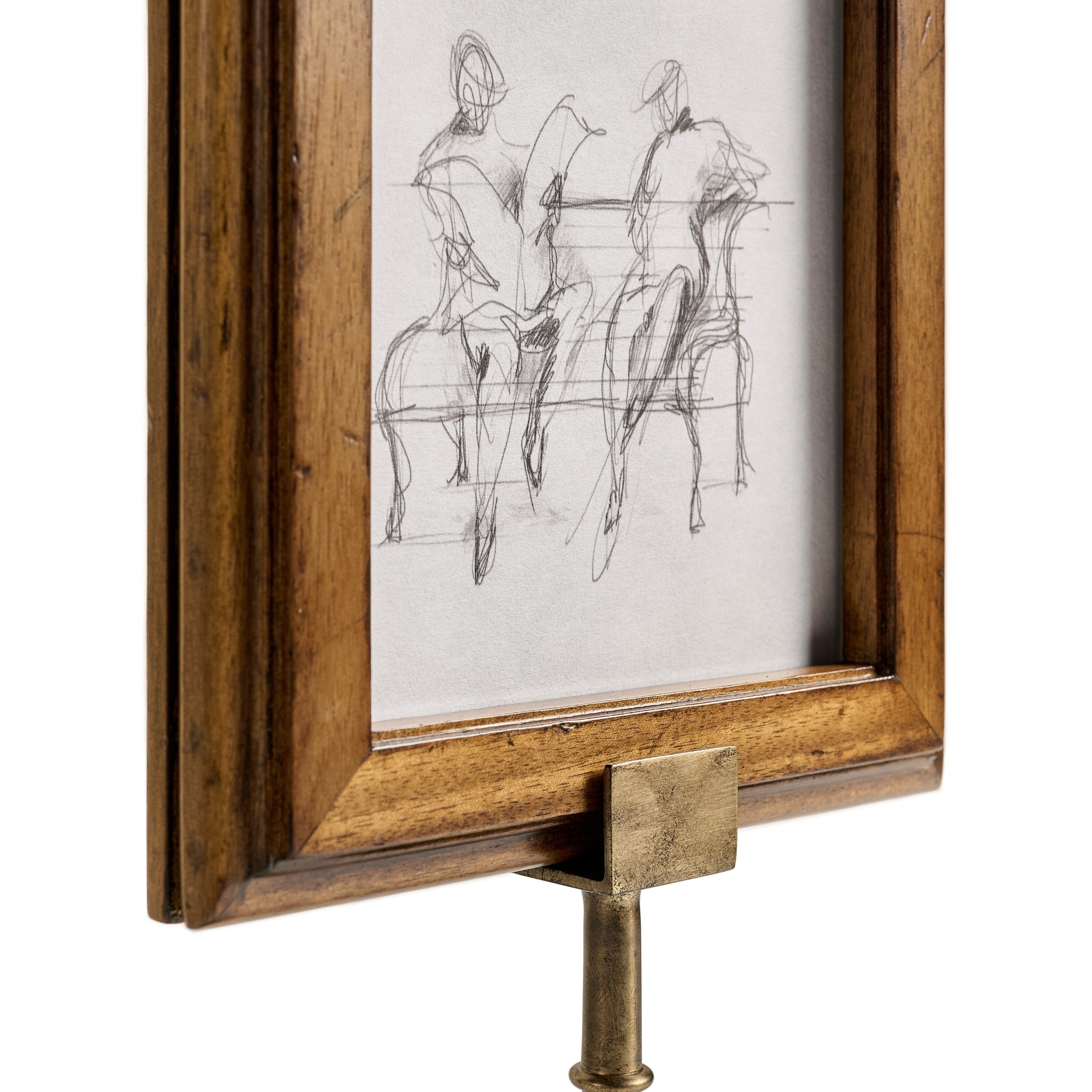 Jonathan Charles Caramel Walnut Picture Frame Stand