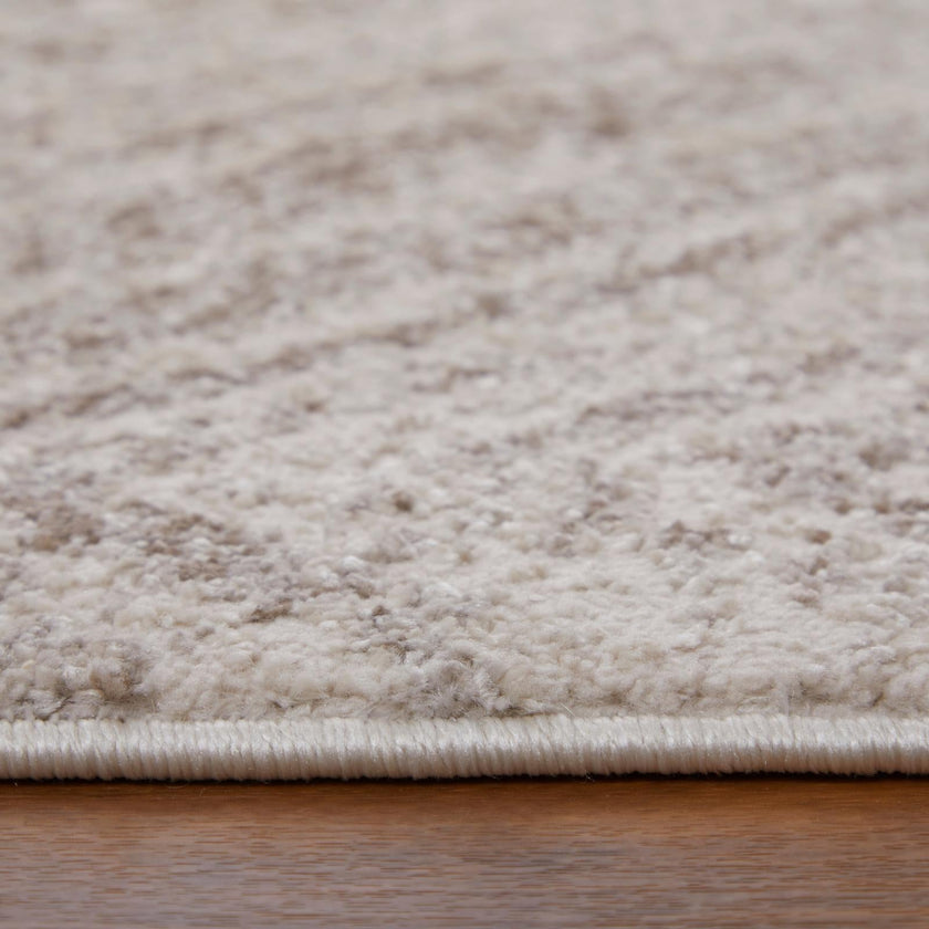 Feizy Vancouver 39NPF Modern Geometric Rug in Ivory/Tan/Brown