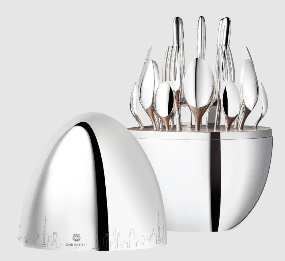 Christofle Mood Skyline Silver-Plated 24-Piece Flatware Set