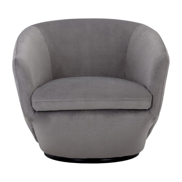 Sunpan Treviso Swivel Lounge Chair - Antonio Charcoal