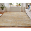 Feizy Eastfield 69FQF Modern Abstract Rug in Yellow/Ivory/Gold