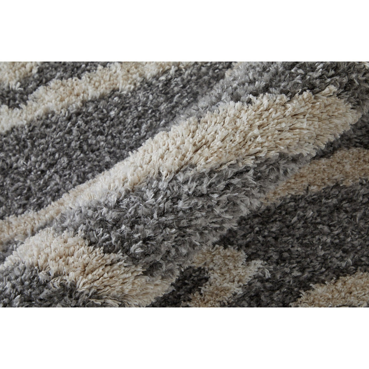 Feizy Mynka 39IBF Transitional Diamond in Gray/Ivory