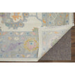 Feizy Karina 69G9F Transitional Floral & Botanical Rug in Ivory/Orange/Blue