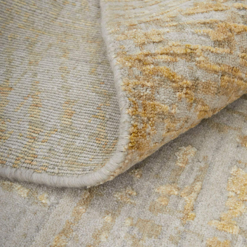 Feizy Eastfield 69FRF Modern Abstract in Yellow/Ivory/Gold
