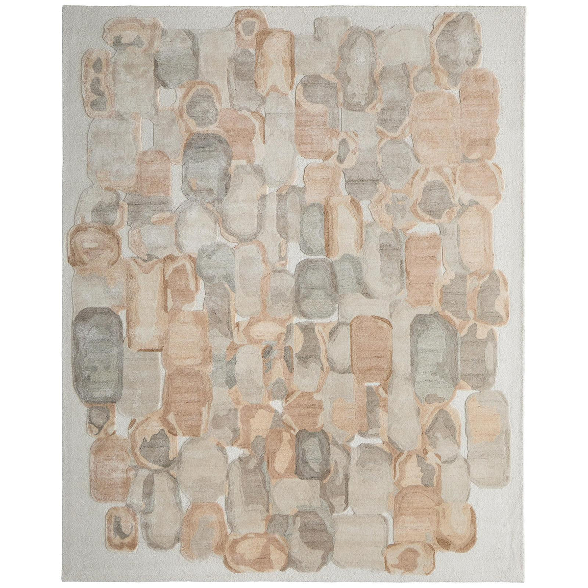 Feizy Kendall 8A61F Modern Abstract Rug in Tan/Gray/Ivory