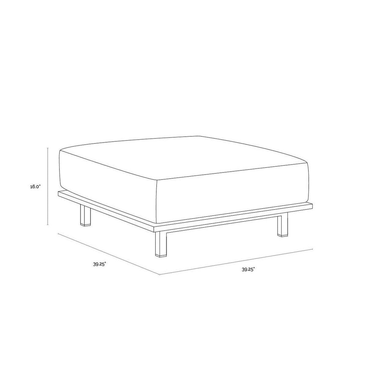 Sunpan Geneve Modular Ottoman