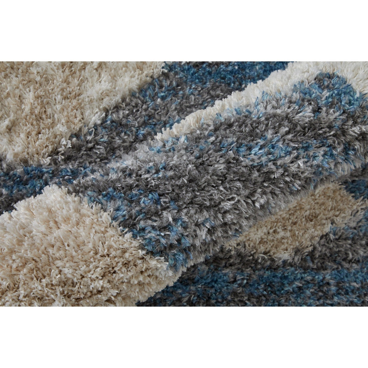 Feizy Mynka 39IFF Transitional Diamond in Ivory/Gray/Blue