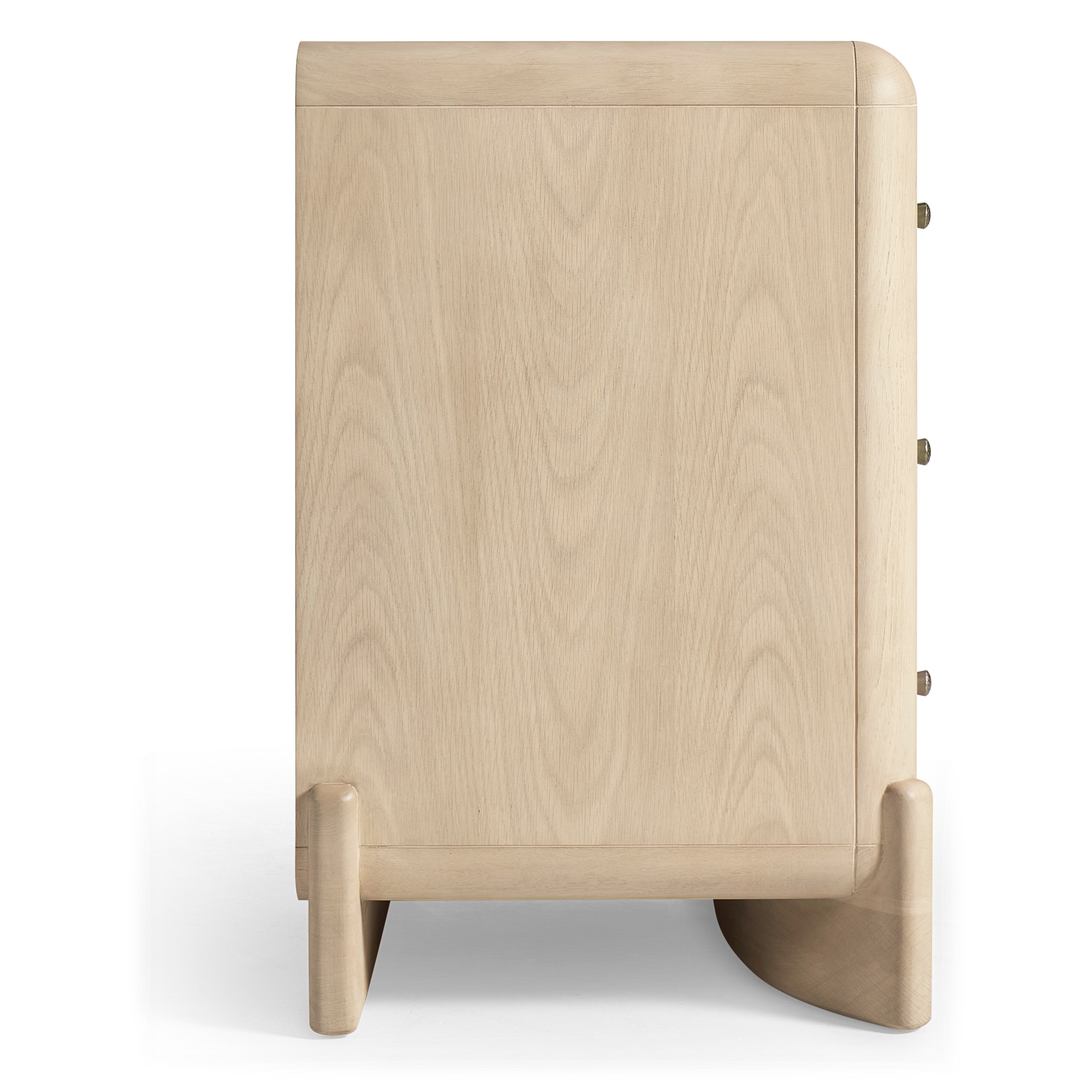 Jonathan Charles Keel Raffia Three Drawer Nightstand