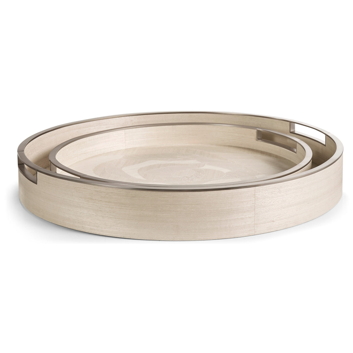 Jonathan Charles Tidepool Round Tray Set of 2