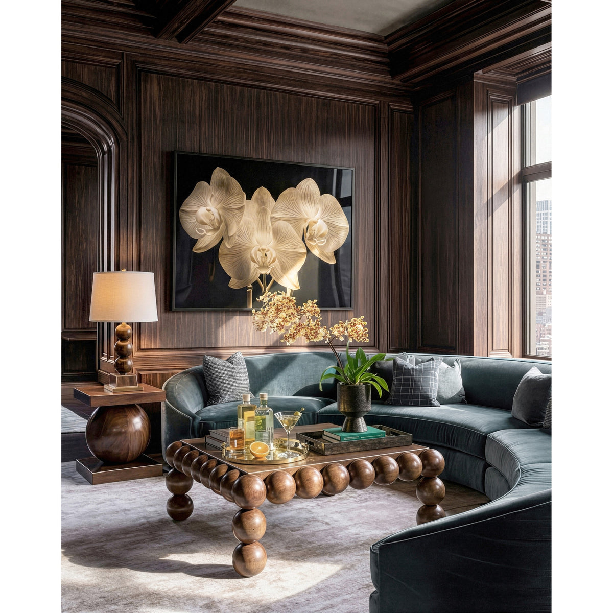 Jonathan Charles Orb Side Table