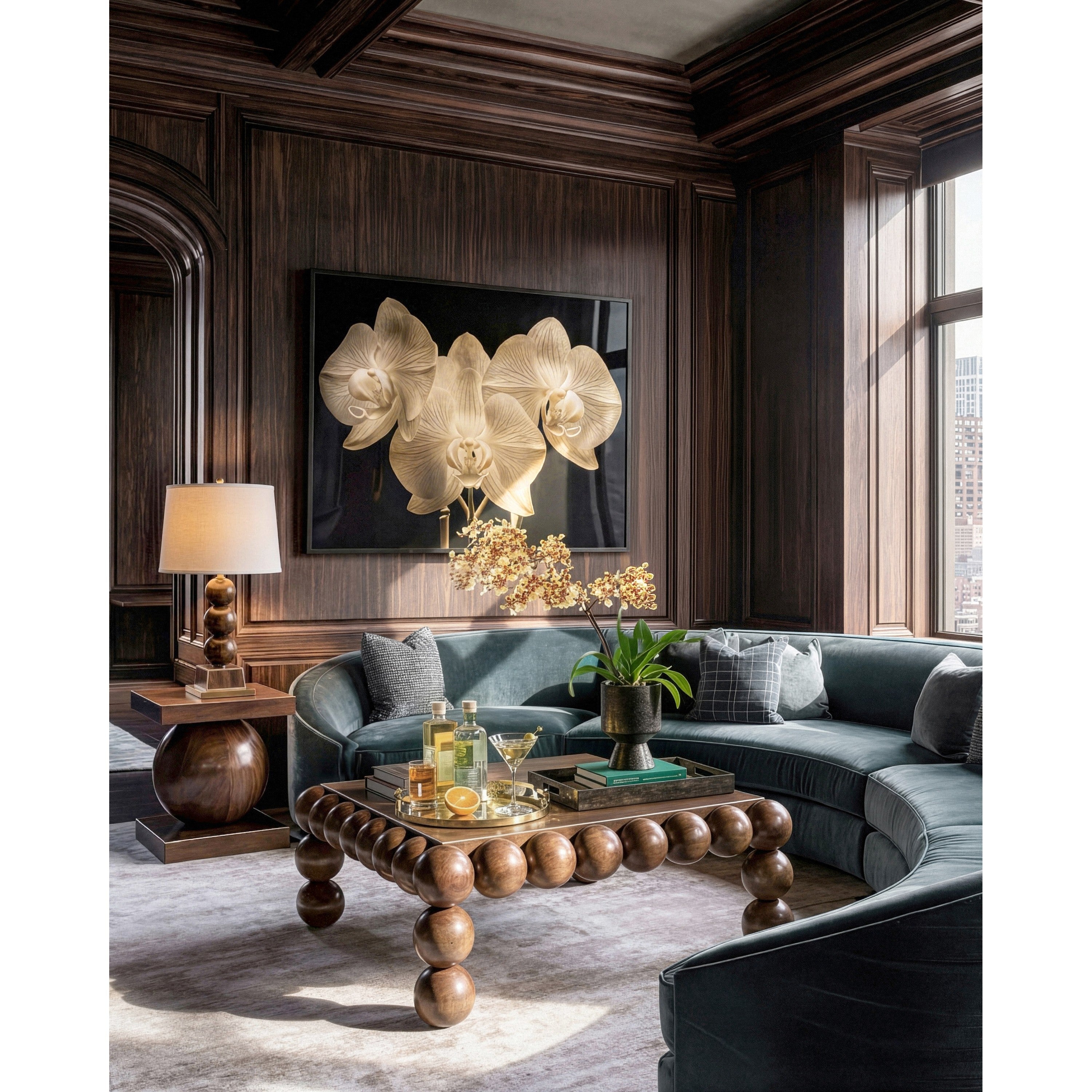 Jonathan Charles Orb Side Table