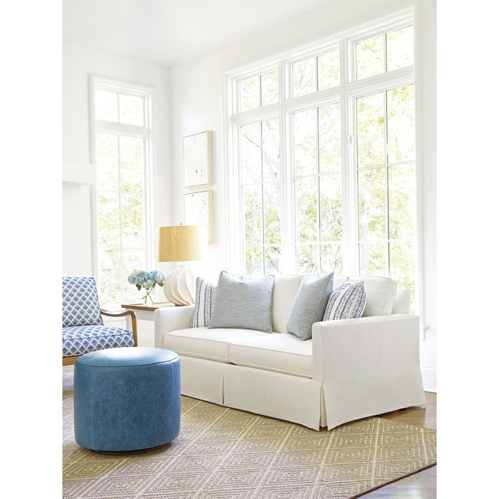 Barclay Butera Upholstery Three Arch Swivel Ottoman